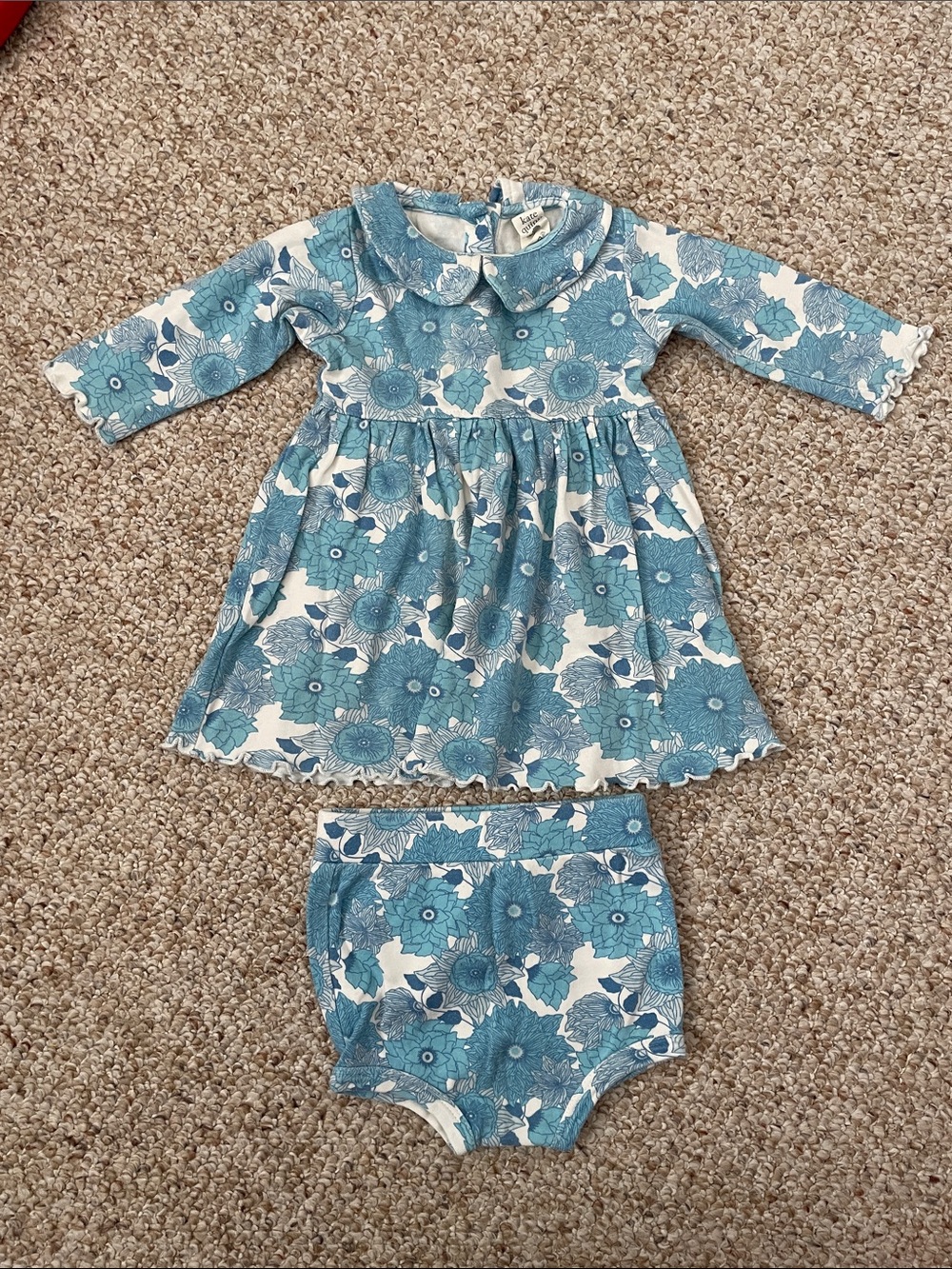 kate quinn Blue Floral Dress & Matching Bottoms